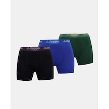 Kappa Logo Fuego 3 Pack Erkek Siyah-lacivert-haki Slim Boxer