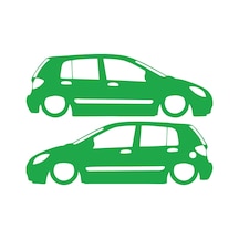 Basık Hyundai Getz Basık Sticker 17x17 Cm Yeşil