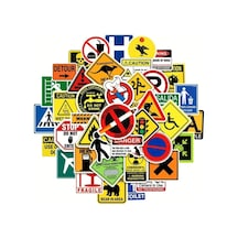 50 Adet Uyarı Levha Sticker Seti