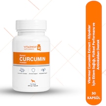 Vitarmor Curcumin Extract Dogs Köpekler İçin Eklem Sağlığı, Fiziksel Ve Antioksidan Destek 30 Kapsül