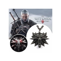 Herşey Nota Witcher Renkli Göz 3 Boyutlu Siyah Çelik Kolye