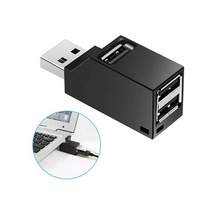 Siyah 3 Port Usb Hub Mini Usb3.0 Yüksek Hızlı Hub Splitter Kutusu Pc Laptop İçin U Disk Kart Okuyucu Cep Telefonu İçin