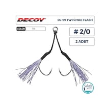 Decoy Dj-99uv Twin Pike Flash Tüylü Çiftli Asist İğnesi 2/0 2 Adet