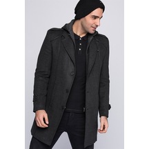 Plt8334 Dewberry Erkek Palto-Antrasit-Antrasit