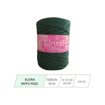 Elora Koyu Yeşil Ribbon Örgü Ipi