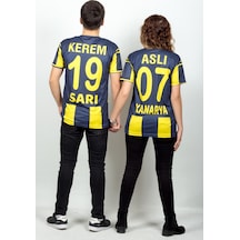 Çiftlere Özel Futbol Forması Sarı & Lacivert 19 Lacivert