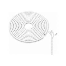Spiral Kablo Kanalı Kablo Düzenleyici Toplayıcı 22mm Genişlik 3 Metre Uzunluk Beyaz Al5469