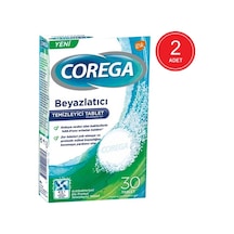 Corega Beyazlatıcı Diş Protezi Temizleyici Tablet 30'lu x 2 Paket