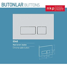 Nkp Gömme Rezervuar Butonu Mat Krom - Nkp0040 Mat Krom