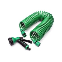 15 Metre Spiral Hortum + 4 Fonksiyonlu Özel Sulama Tabancası Bx40 Çok Renkli
