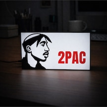 Masa Lambası - Tupac Logo Adaptörlü Dekoratif & Hediyelik Lamba Çok Renkli