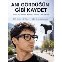 3 Lensli Akıllı Kamera Gözlüğü Aı Görüntü Tanıma Çoklu Dil Çeviri 32 Gb Hafıza Wifi Ve Hızlı Şarj