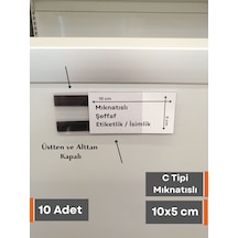 10 Ad Pvc Mıknatıslı C Tipi 5x10 Cm Depo Ürün Etiketliği Magnet