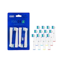 Soft Bristles Oral-B Diş Fırçasına Uyumlu Yedek Başlık 12'li