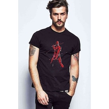 Daredavil Red Baskılı Siyah Erkek Tshirt