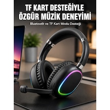 Znv Zenvia Mey İthalat Mikrofonlu Bluetooth Kulak Üstü Kulaklık Rgb Aydınlatmalı Type-c Şarjlı Znv2025 Cmn
