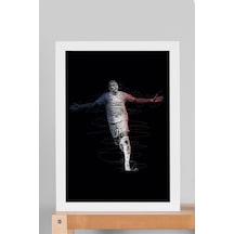 Kylian Mbappe Portre Futbol Çerçeveli Tablo - Estetik Poster
