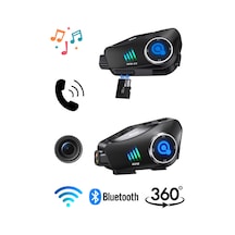 Q28 Bluetooth Motosiklet Kask Kulaklığı Intercom Destekli 32gb Sd Kartlı Gürültü Engelleyici