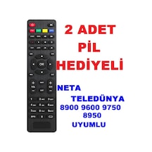 Neta 8900 8970 8950 9600 Teledünya Hd Kumanda 2 Adet Pil