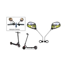 Elektrikli Scooter Ayna Takımı, Reflektörlü Tam Uyumlu