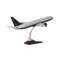 Zekupp Boeing 737-800 1/100 Gümüş Şeritli Model Uçak