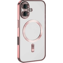 Newface Apple iPhone Uyumlu  16 Kılıf Kross Magneticsafe Kapak Pembe