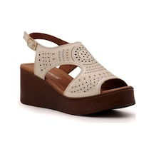 Venüs 2113604y Dolgu Topuk Comfort Deri Kadın Sandalet 001