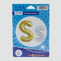 Sarı - 231 - Renkli 40x100 Harfli - Nazblsmm - Folyo Balon