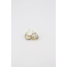 Vıp Küpe 14 K-17160 12mm Çok Renkli