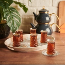 Lav Odin Çay Seti Çay Takımı - 12 Parça Çay Bardağı Takımı Tabağı 6 Kişilik