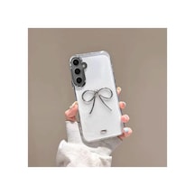 Samsung Galaxy Uyumlu S23 Fe  Kılıf Bow Silikon Kılıf Şeffaf