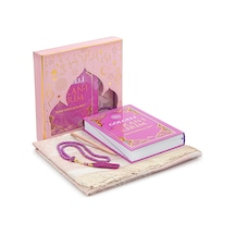 Gölgeli Kuranı Kerim Seti Tesbihli Seccade Seti Pembe