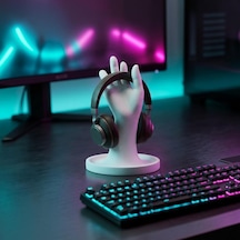 Happy3dworld Ruhani El Figürlü Kulaklık Standı, 3d Baskı Gotik Masaüstü Dekor