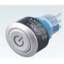 22Mm Sarı Yaylı Buton Ledli (Power Simge) 10V-30V 5P