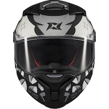 Axxis Fenix Angry Face Kask Mat Siyah Gri