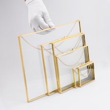 Fotoğraf Çerçevesi Cam Pirinç Gold Modern Özel Tasarım Dekoratif