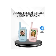 3 12 - 404 - Yaş Çocuklara Uygun Görüntülü Walkie - Edntrend - Talkie Seti Çok Renkli