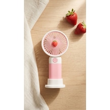 Mini El Fanı Pembe Figürlü Kompakt Tasarımlı,usb Şarjlı Güçlü Taşınabilir Vantilatör Fan-pl103p
