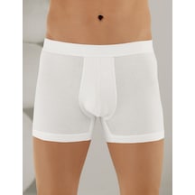 Şahinler 6 Lı Paket Likralı Boxer Beyaz Me031