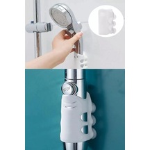 Tineke Vantuzlu Duş Başlığı Tutacağı Silikon Vantuzlu Fiskiye Beyaz