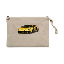 Lamborghini Aventador Yellow Krem Clutch Cüzdan / El Çantası Krem Lamborghini Aventador Yellow Krem Clutch Cüzdan / El Çantası Krem