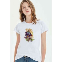 The Last Of Us Part2 Kolaj Baskılı Beyaz Kadın Tshirt