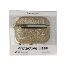 Newface Apple AirPods Uyumlu 3 3.nesil Spell Simli Kılıf - Gold
