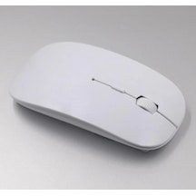 Ultra İnce Usb Bilgisayar Pc Dizüstü Masaüstü Kablosuz Mouse Beyaz Ultra-thin