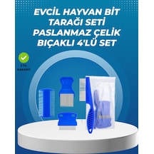 Kedi, Köpek Ve Küçük Hayvanlar İçin 4 Parça Ergonomik Tarak Takım