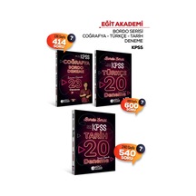 Kpss Bordo Serisi Tamamı Çözümlü Üçlü Deneme Seti Türkçe/tarih/coğrafya Mehmet Eğit