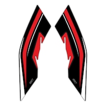 GP Kompozit Honda PCX 125 2021-2023 Uyumlu Yan Ayak Pad Kırmızı