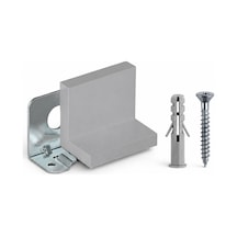 Metal Dolap Askı Elemanı L Tipi Gri 1,20 Mm Vida Ve Dübel Dahil Beyaz Beyaz