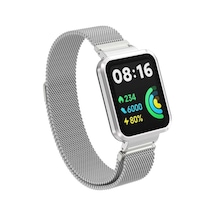 Xiaomi Redmi Watch 2 Lite Uyumlu Krd-58 Metal Nvth Kordon-gümüş