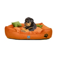 Mavi Vitrin İsme Özel Yıkanabilir Ultrasoft Küçük Irk Köpek ve Kedi Yatağı 50 x 40 CM